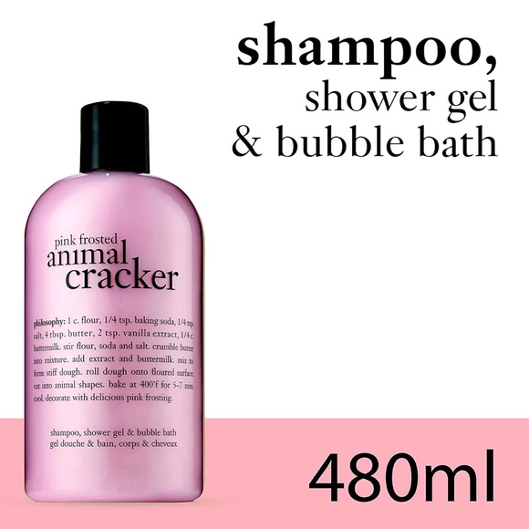 Sealed Philosophy pink frosted animal cracker shampoo shower gel bubble bath new - Picture 3 of 5